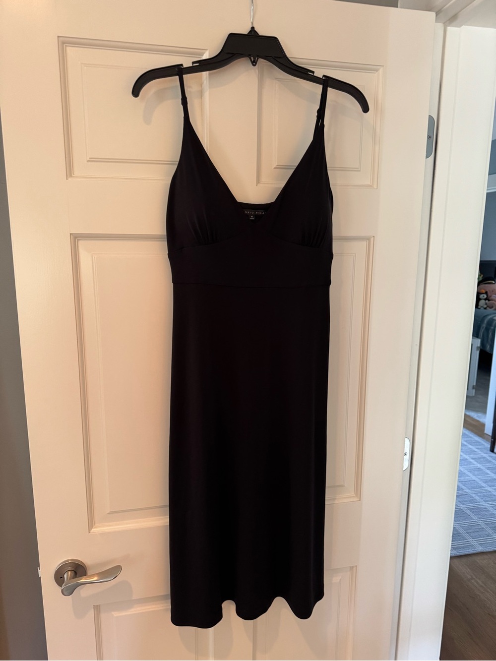 ANTONIO MELANI Black V-Neck Slip Dress